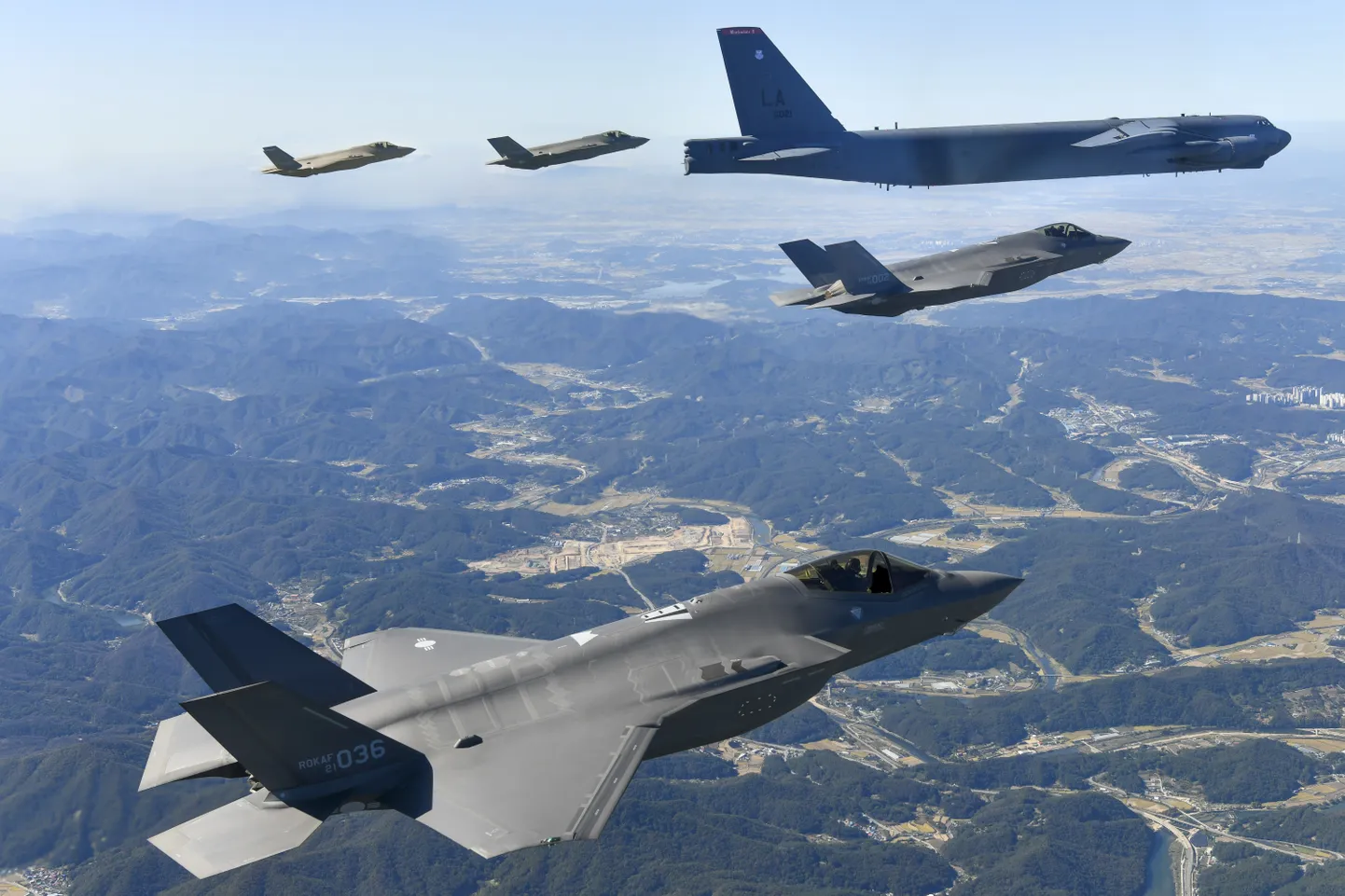 USA sõjalennukid õppusel Lõuna-Korea õhuruumis.