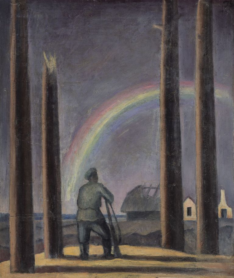 Jāzeps Grosvalds. Varavīksne (Dzimtenes skats). 1917. Audekls, eļļa. LNMM kolekcija.