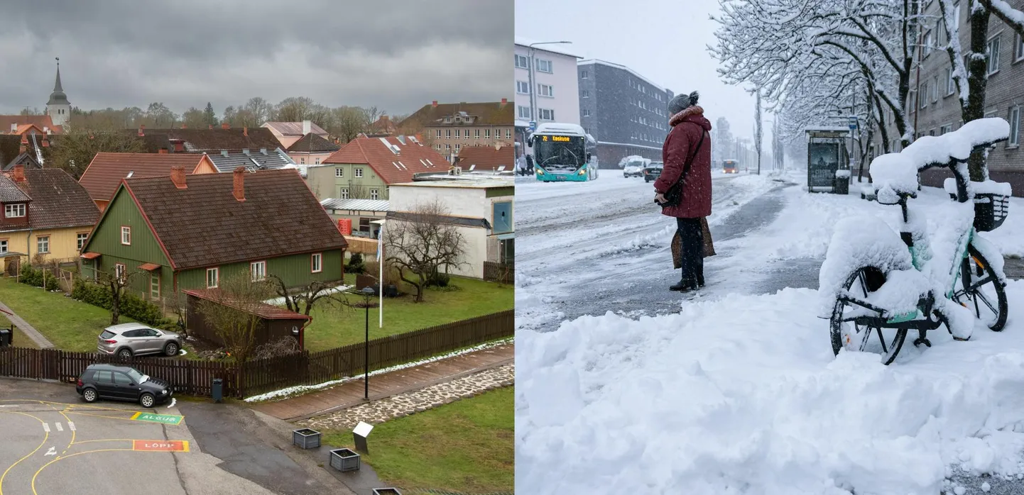 Kui Viljandis rohetab muru, siis Tallinnas katab maad paks lumekiht.