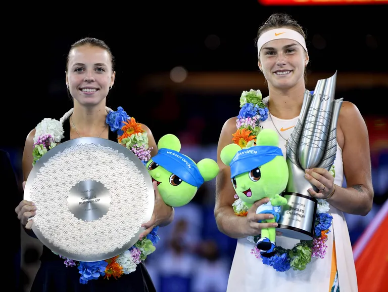 29. september 2019. Wuhani turniiri finalistid Anett Kontaveit ja Arina Sabalenka.