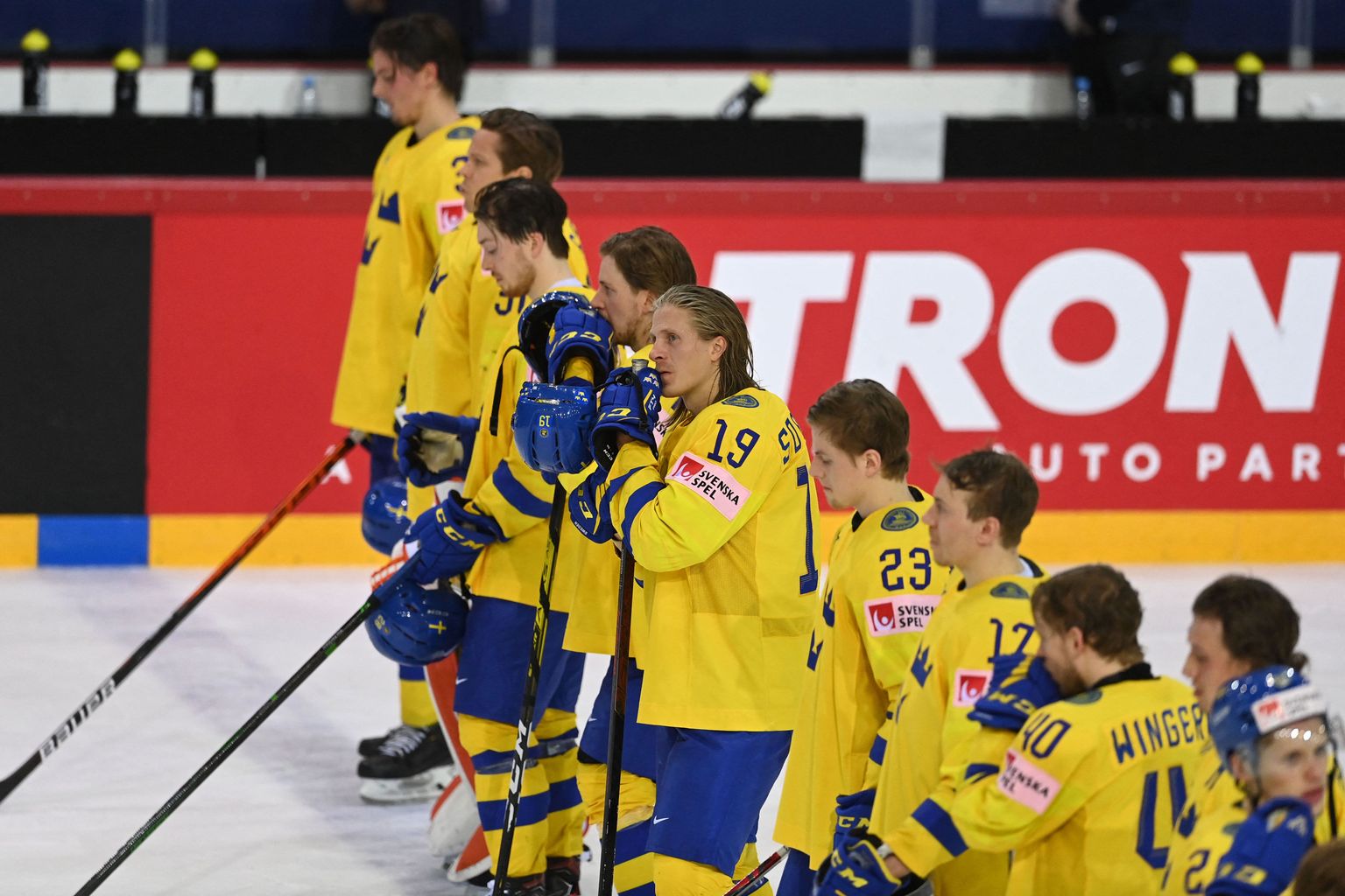 Rootsi jäähokikoondis Riia MMil.