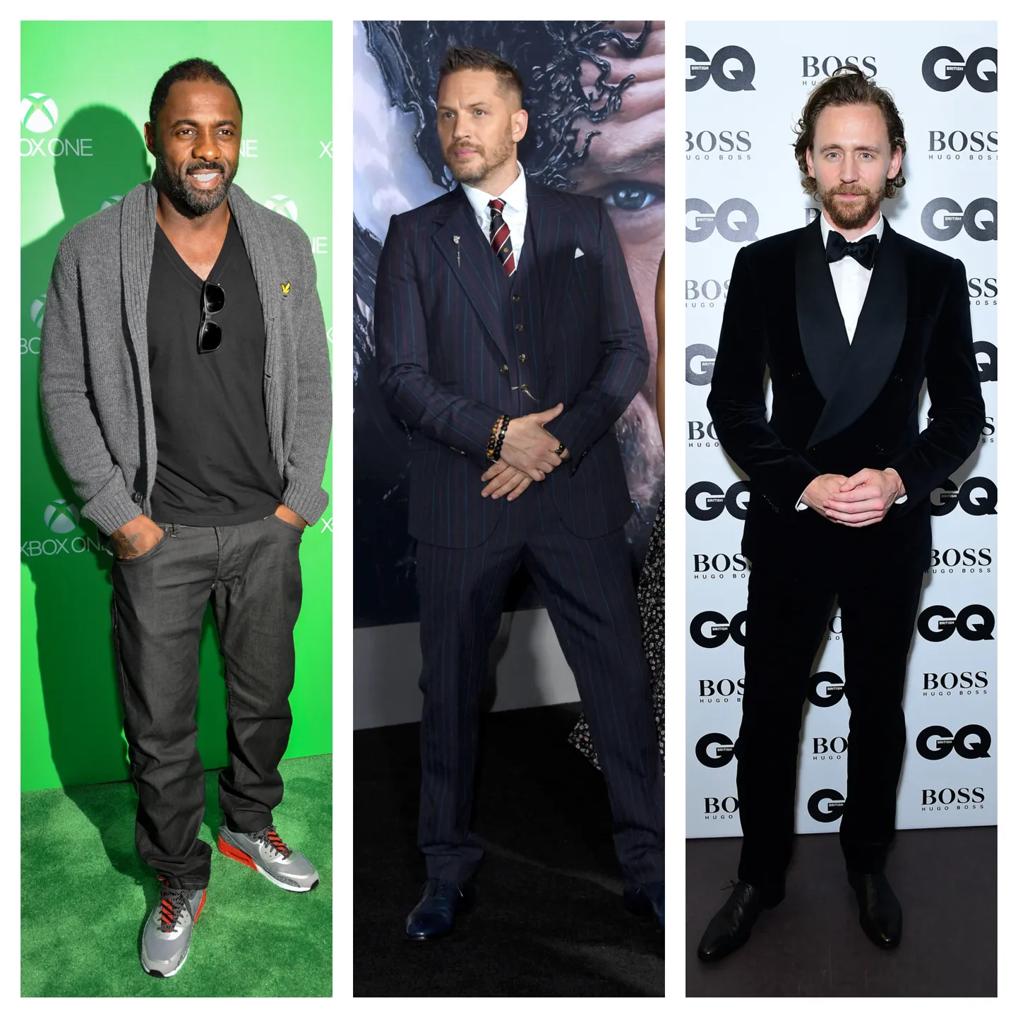 Kolm Bondi kandidaati: Idris Elba, Tom Hardy ja Tom Hiddleston