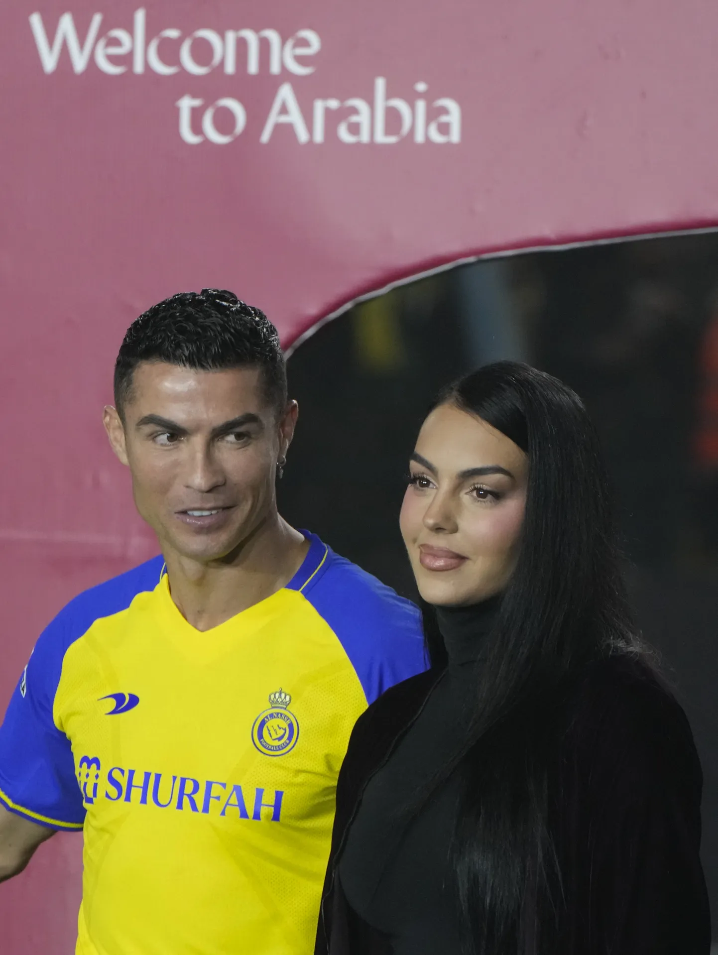 Cristiano Ronaldo ja Georgina Rodriguez (AP Photo/Amr Nabil)