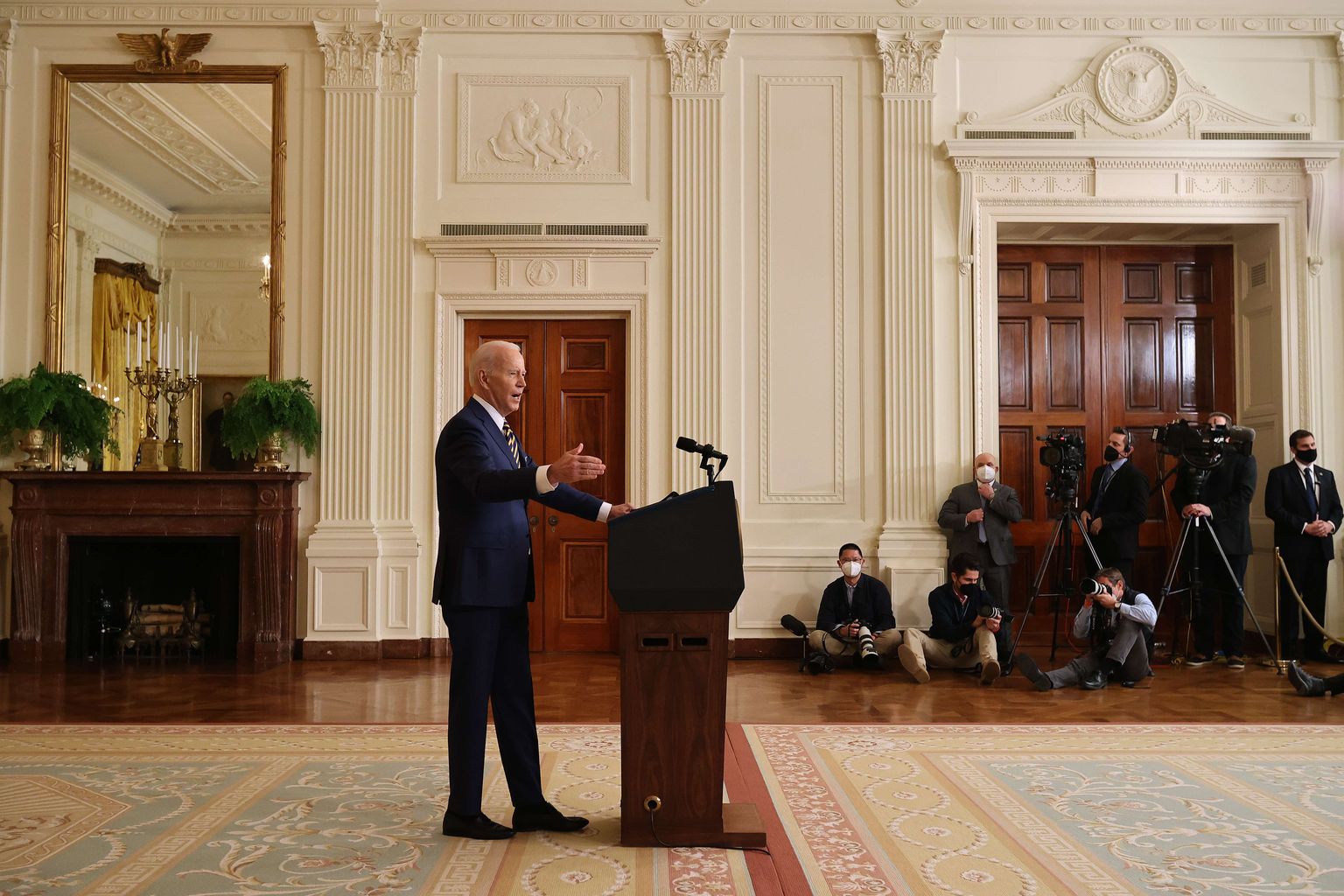 President Joe Biden pressikonverentsil.