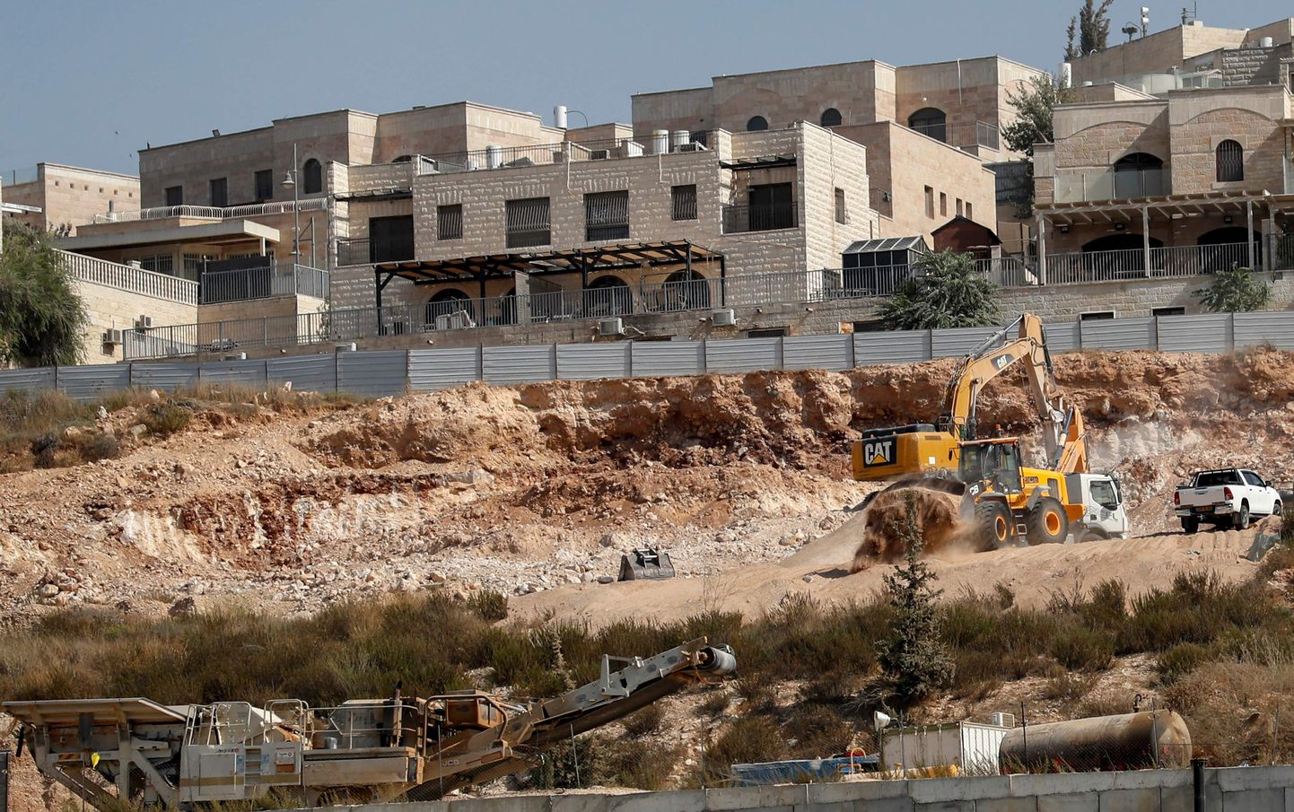 Käimasolevad ehitustööd Ramat Shlomo juudi asulas, mis asub Iisraeli poolt annekteeritud Jeruusalemma idasektoris.