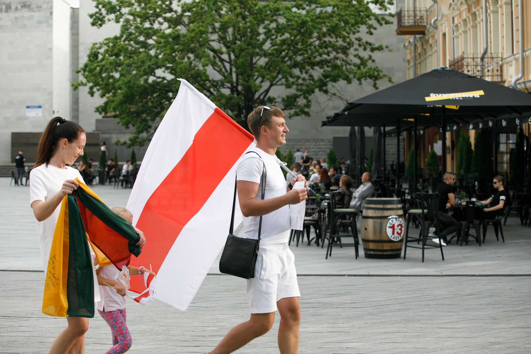 Baltijas ceļa piemiņas pasākums Lietuvā Baltkrievijas atbalstam 
