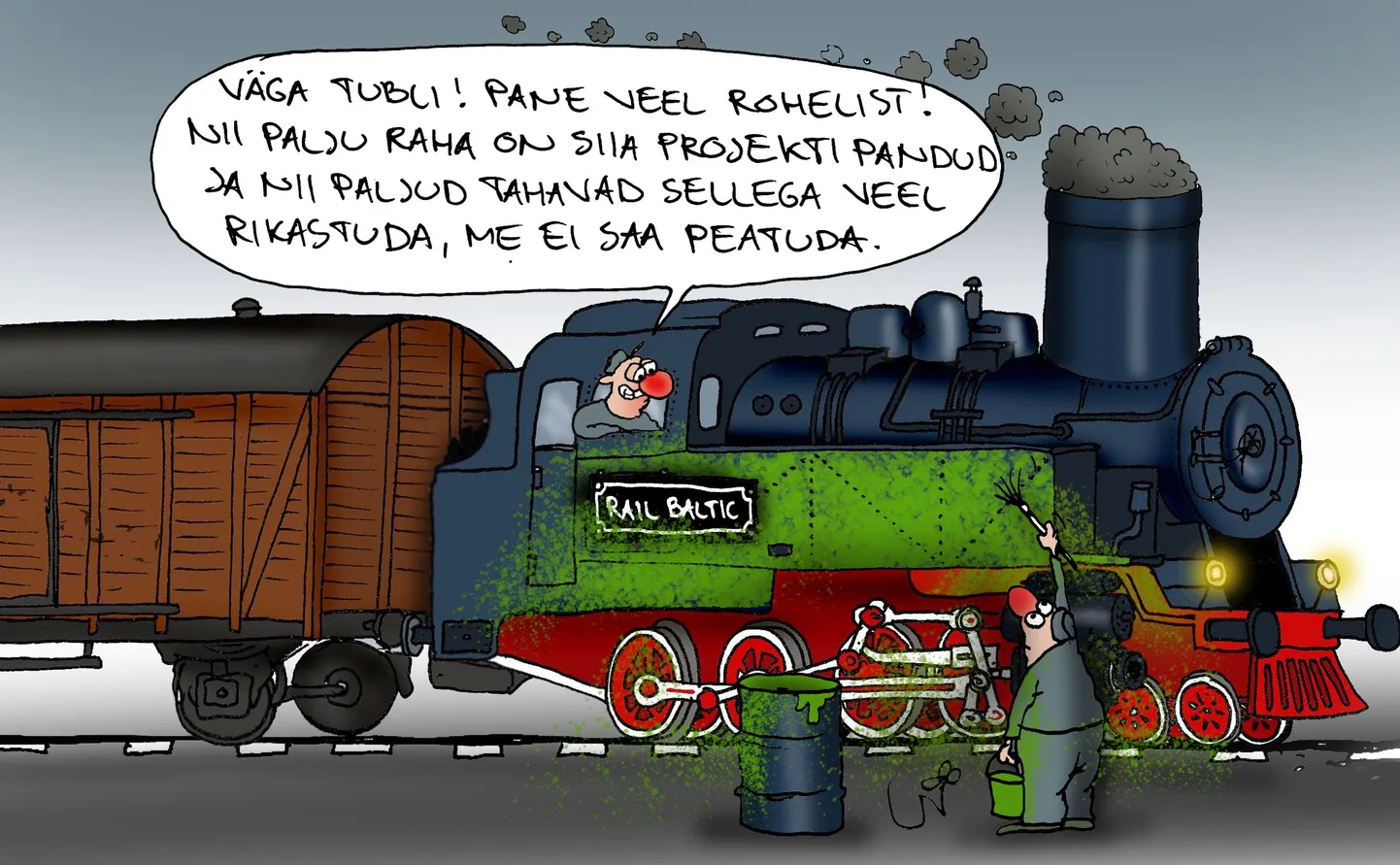 Urmas Nemvalts joonistab.