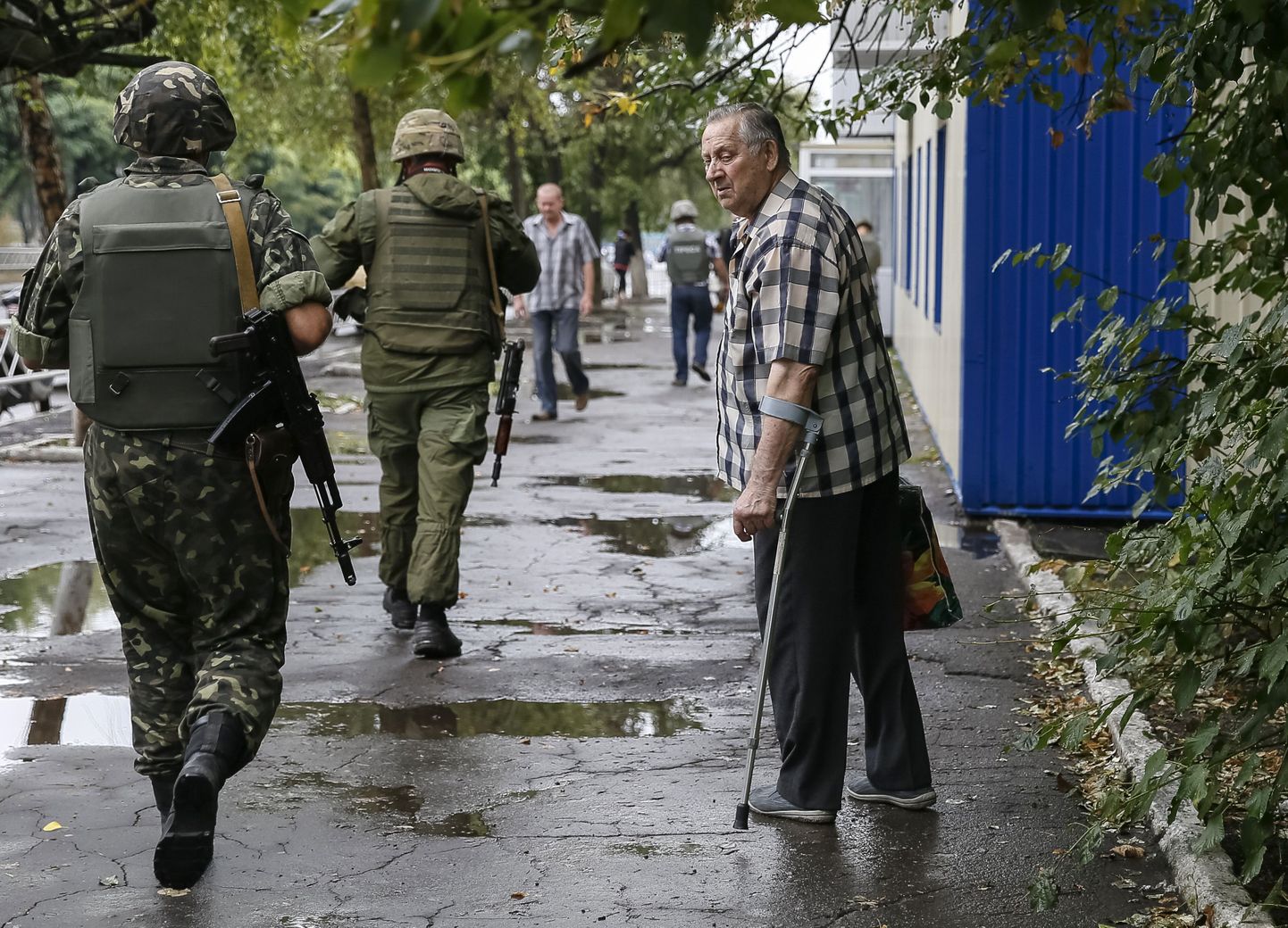 Ukraina väed Donetski oblasti Dzeržinski linnas.