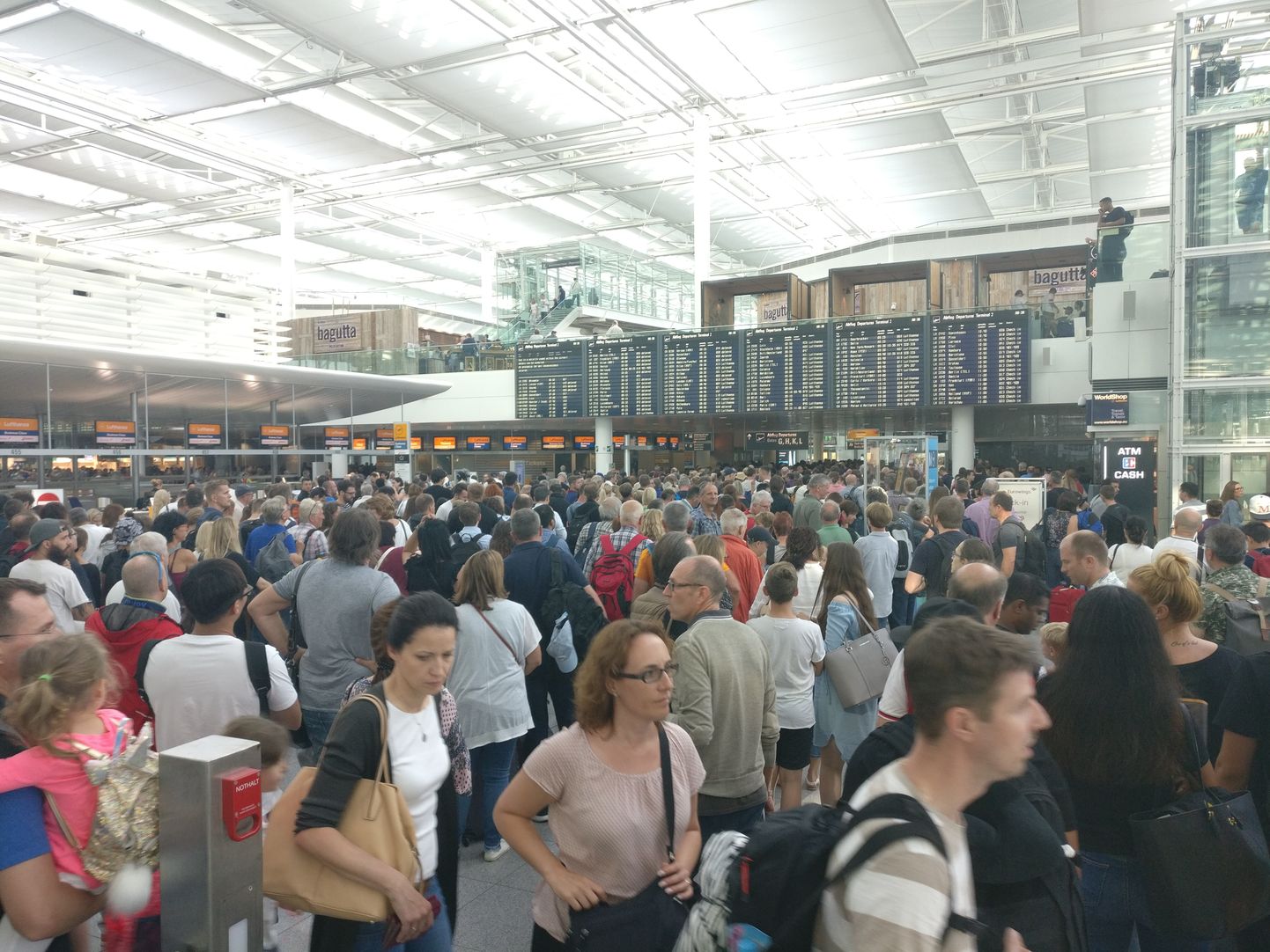 Хаос в аэропорту Мюнхена.