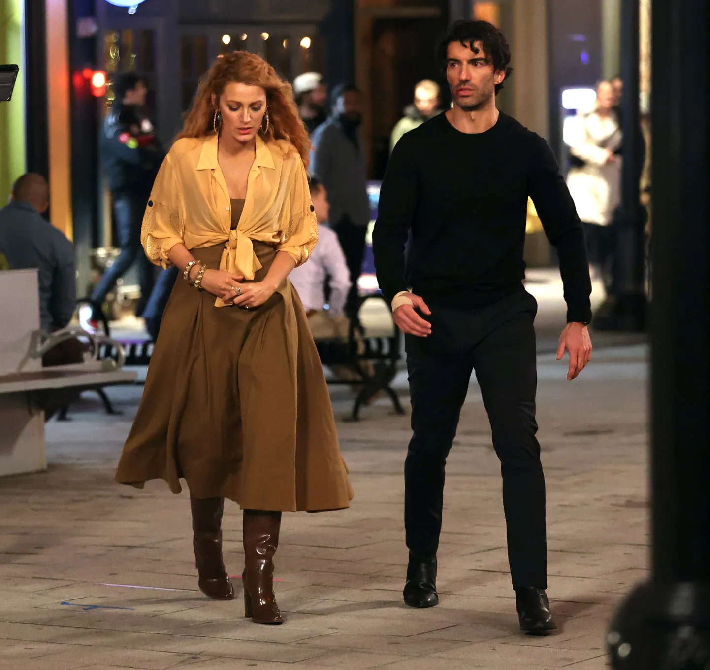 Blake Lively ja Justin Baldoni «Ei iial enam» filmivõtetel.