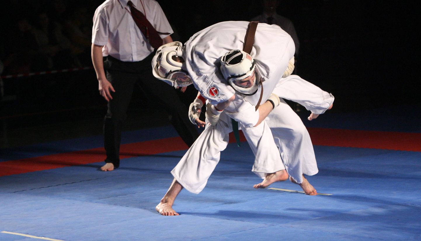 Pildil Tae kwon do võistlused Kalevi spordihallis.