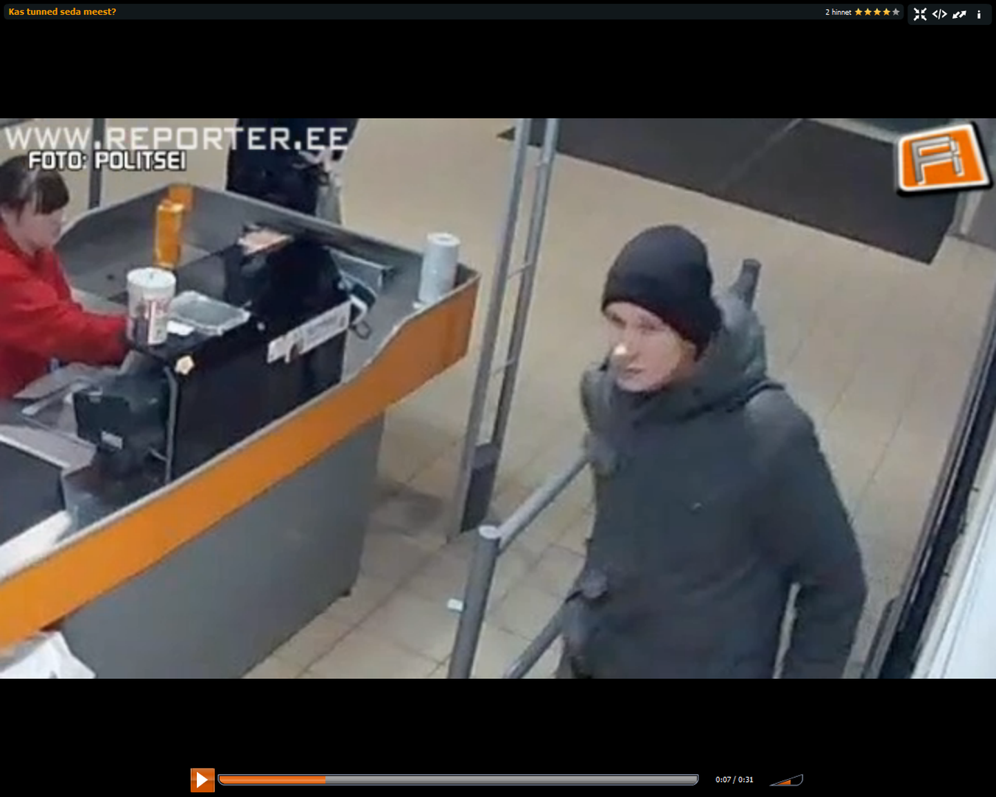 Politsei otsib meest, keda kahtlustatakse märtsis Tallinnas toimepandud varguses.