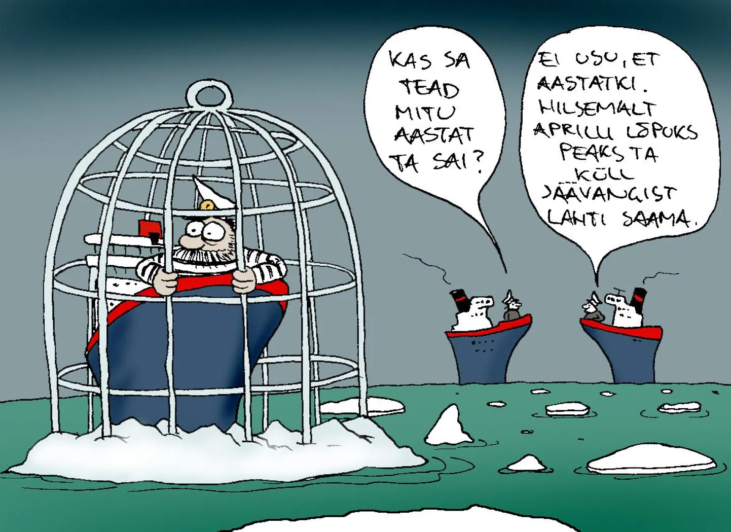 Laevad jäätuvad.