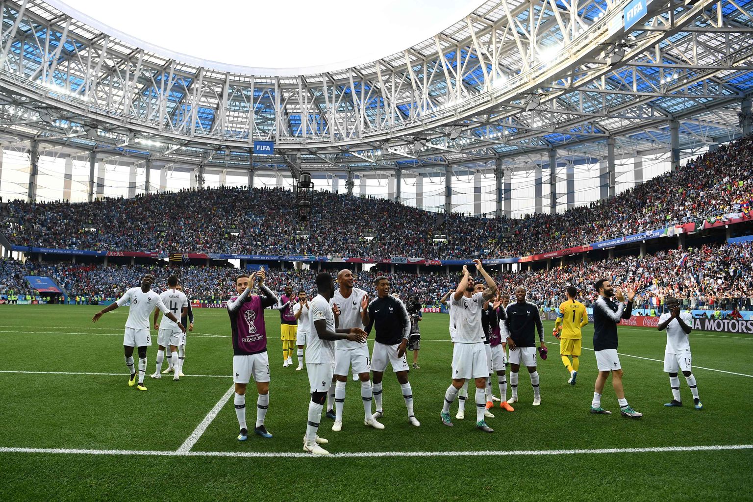 Nižni Novgorodi staadionil peeti muuhulgas Prantsusmaa ja Uruguay vaheline veerandfinaal.