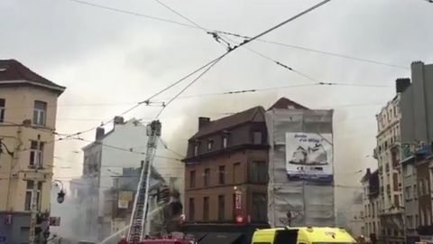 Видео: в Брюсселе после взрыва газа обрушились два жилых дома