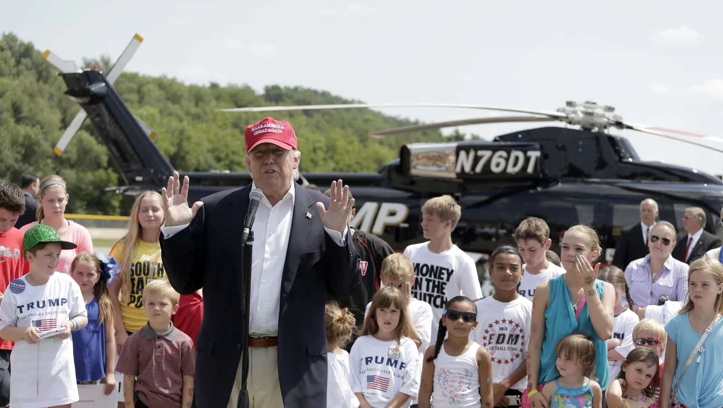 Donald Trump tegemas kampaaniat Iowas.