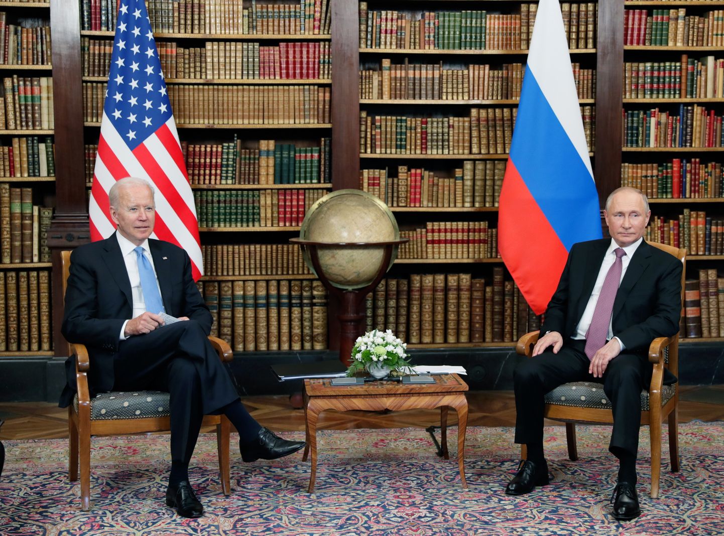 Džo Baidens un Vladimirs Putins.