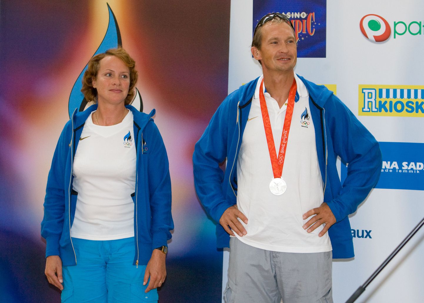 Tatjana ja Jüri Jaanson pärast edukat Pekingi olümpiat.