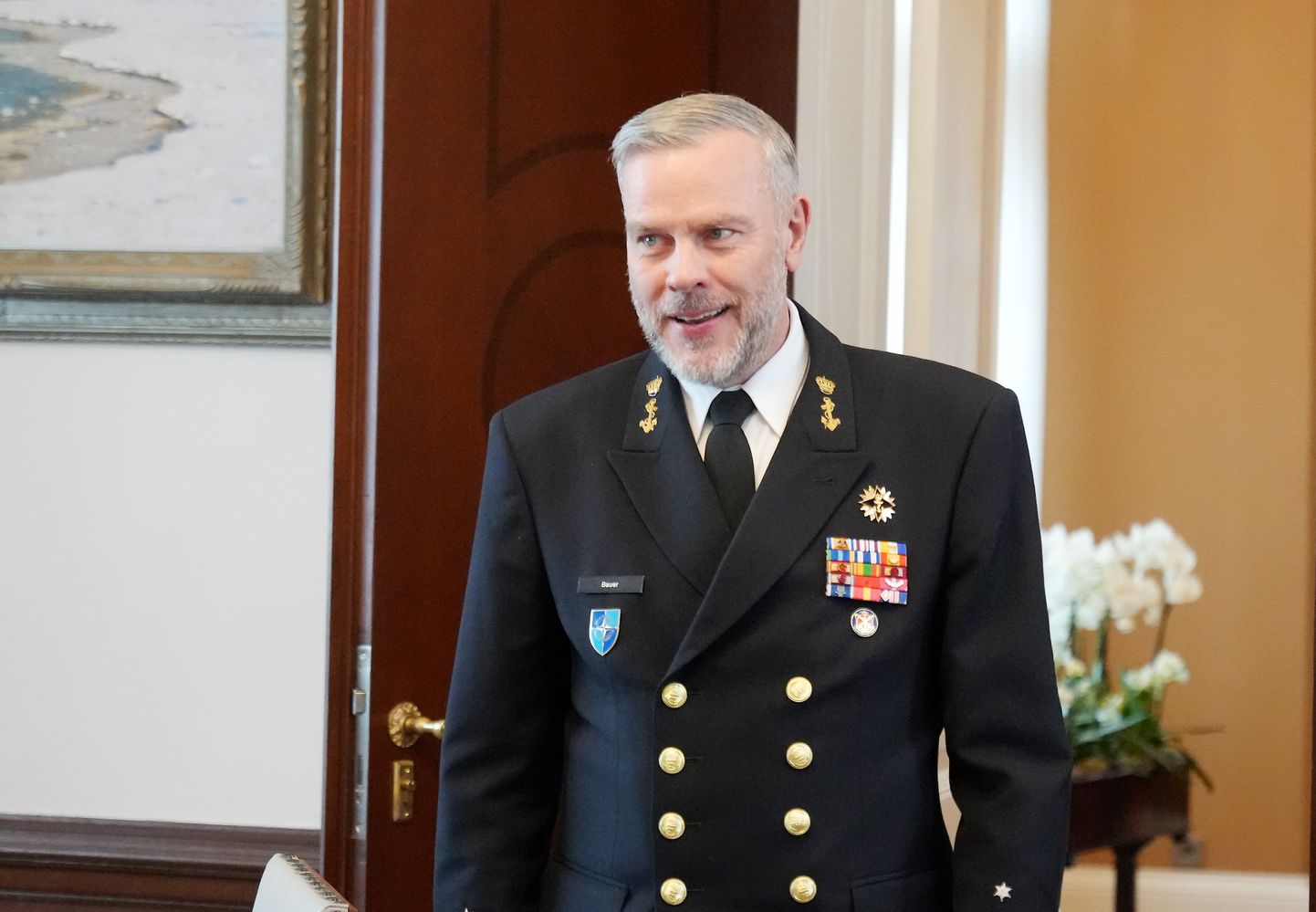 NATO Militārās komitejas priekšsēdētājs admirālis Robs Bauers.