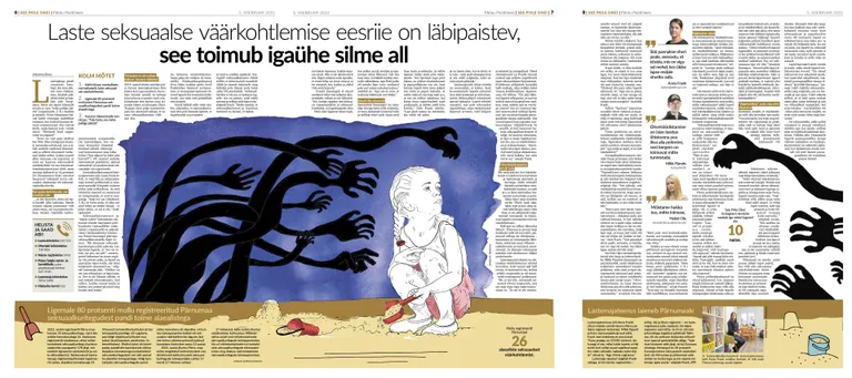 5. veebruaril ilmus Pärnu Postimehes lugu “Laste seksuaalse väärkohtlemise eesriie on läbipaistev, see toimub igaühe silme all”.