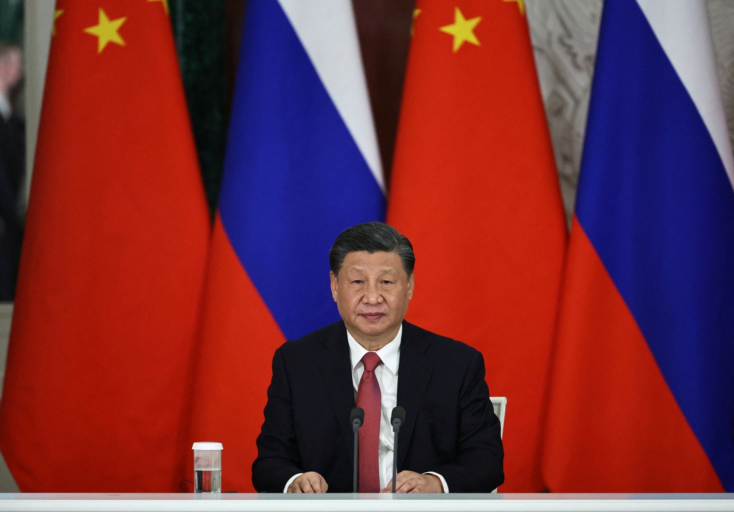 Hiina riigipea Xi Jinping Moskvas pärast kohtumist Venemaa riigipea Vladimir Putiniga 21. märtsil 2023. aastal.