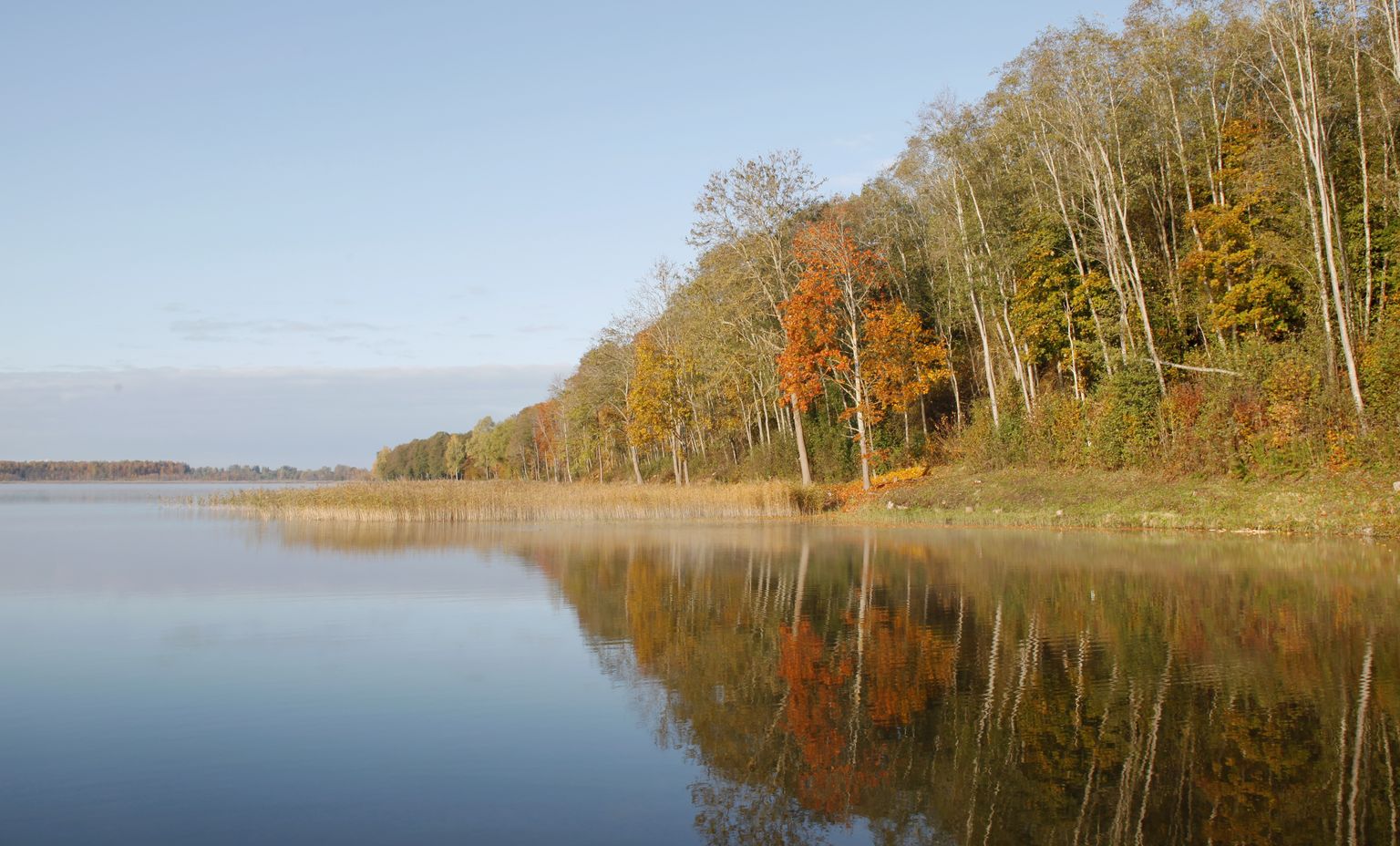 Осень на латвийском озере