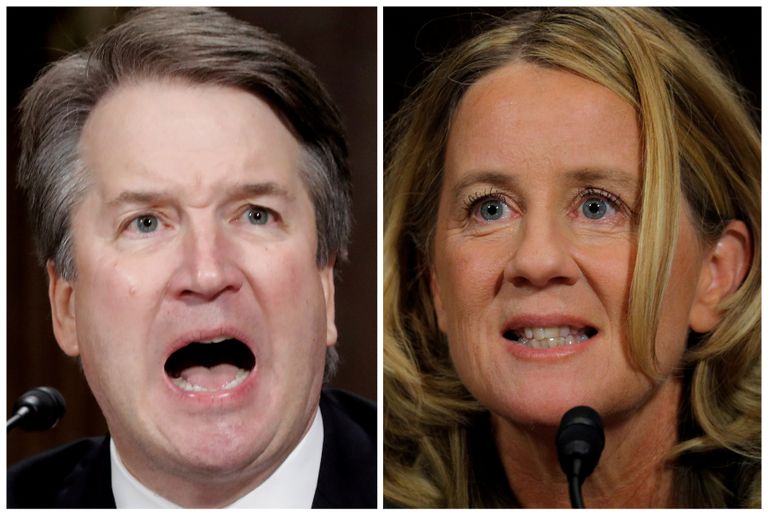 USA ülemkohtu kandidaat Brett Kavanaugh ja teda seksuaalses rünnakus süüdistav Christine Blasey Ford eelmisel nädalal toimunud senati õiguskomitees.