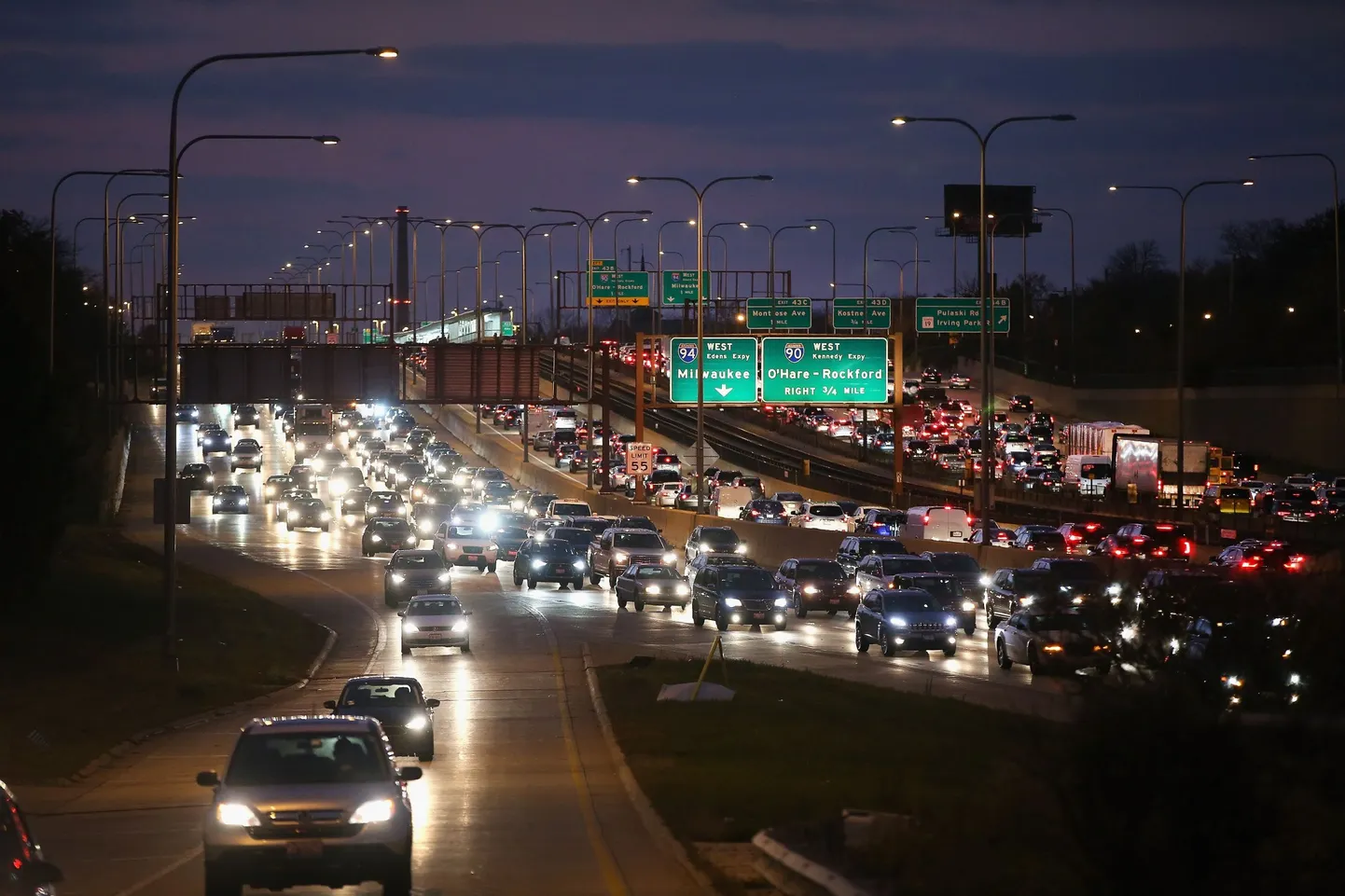 Liiklusummik eile õhtul Chicagos