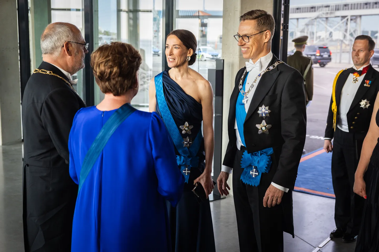 Riigiõhtusöök Soome riigipea Alexander Stubbi ja abikaasa Suzanne Innes-Stubbi auks.