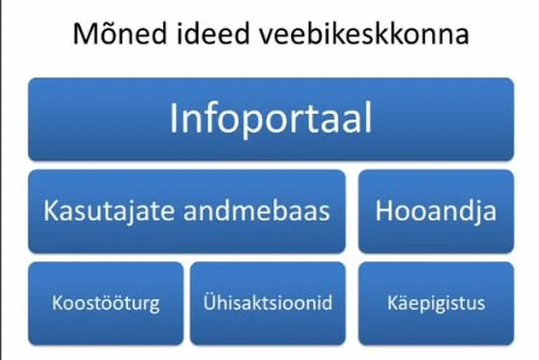 Eestlaste ühendamiseks loodava veebikeskkonna osad. Allikas: Martin Ehala