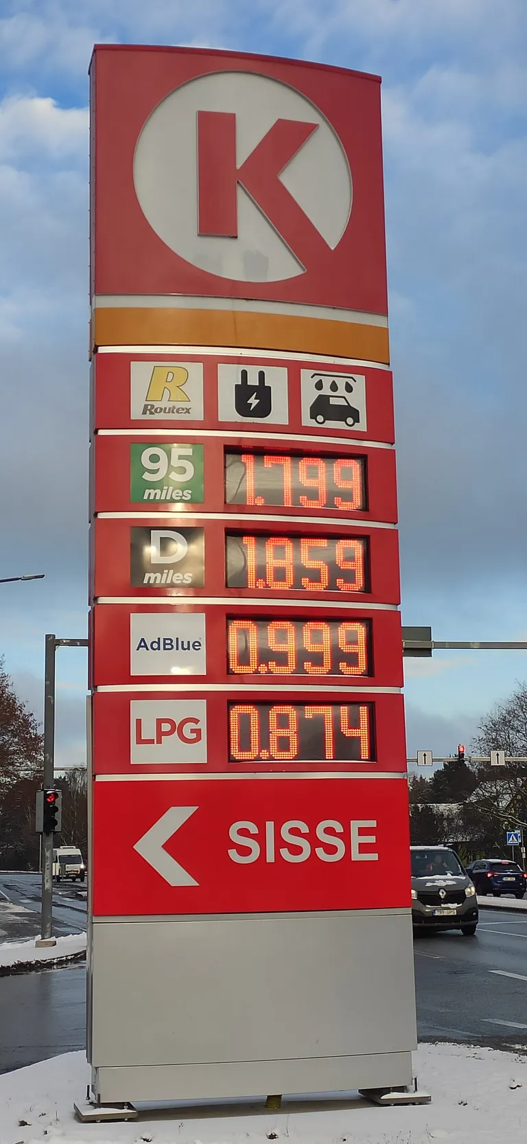 Circle K kütusehinnad teisipäeval 22. novembril.