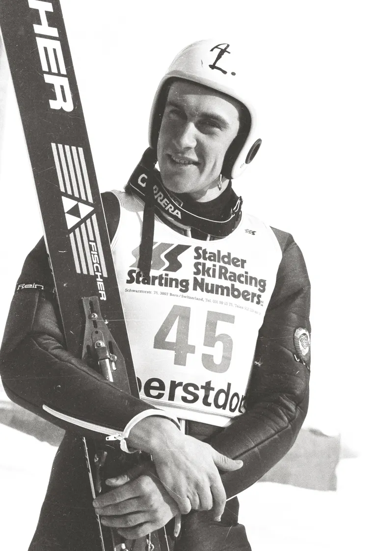Allar Levandi Oberstdorfis, veel NSV Liidu värvides (1987).