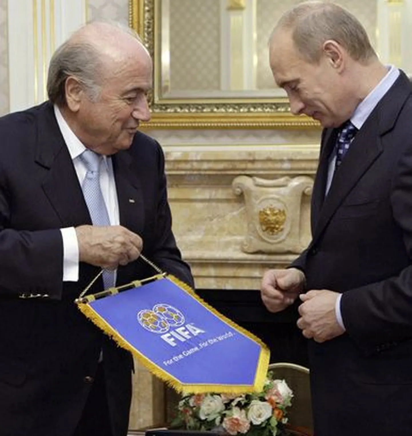 Sepp Blatter ja Vladimir Putin