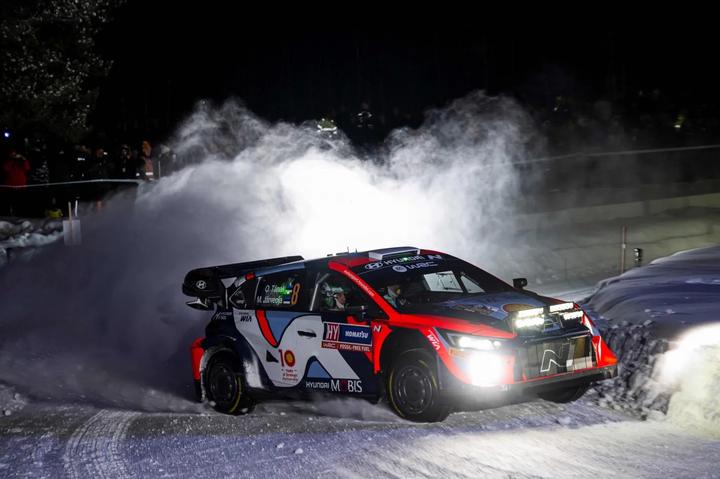 Ott Tänak ja Martin Järveoja Rootsi rallil.