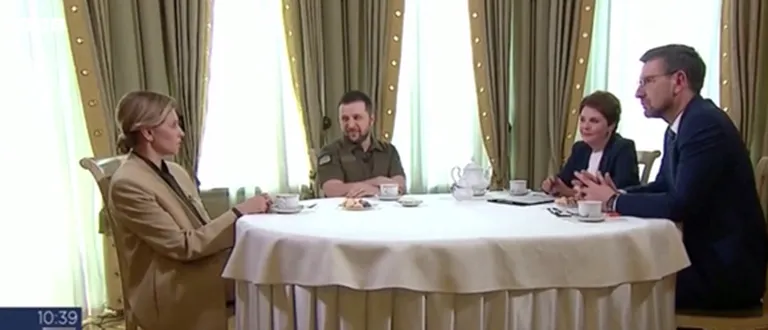 Intervija ar Ukrainas prezidentu Volodimiru Zelenski un viņa sievu Olenu Zelensku.