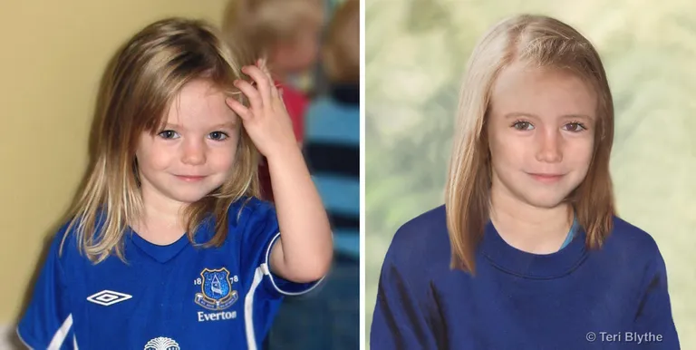 Madeleine McCann. Paremal politsei töödeldud foto, millel tüdrukut on kujutatud üheksa-aastasena