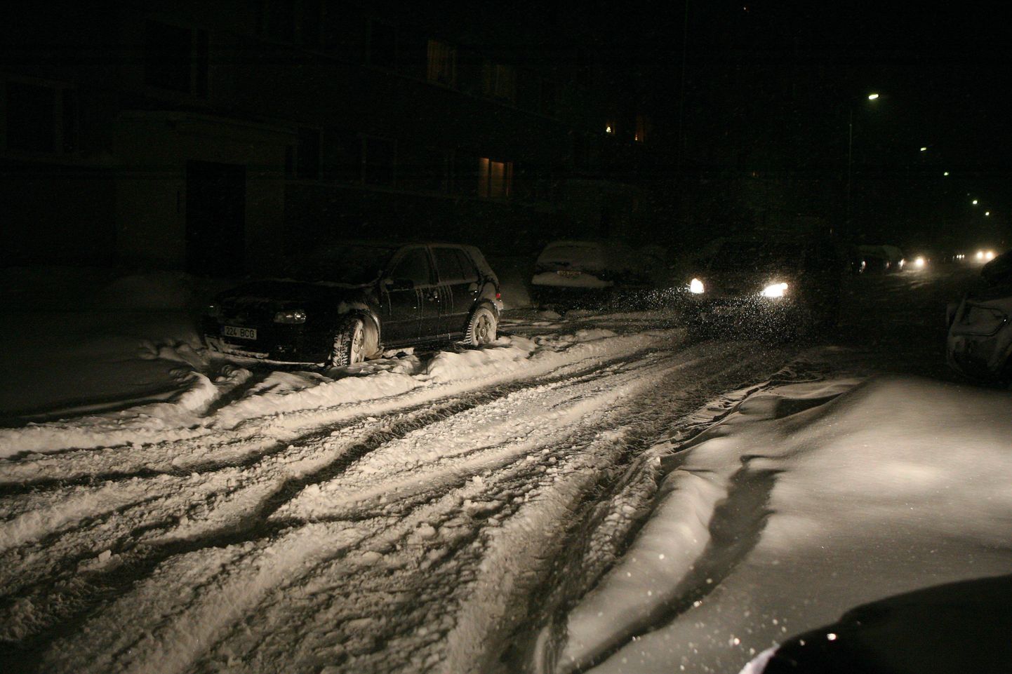 Lumised tänavad Viljandis.