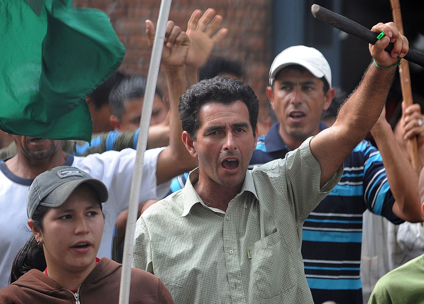 Paraguay talupojad 13. juunil protesti avaldamas.
