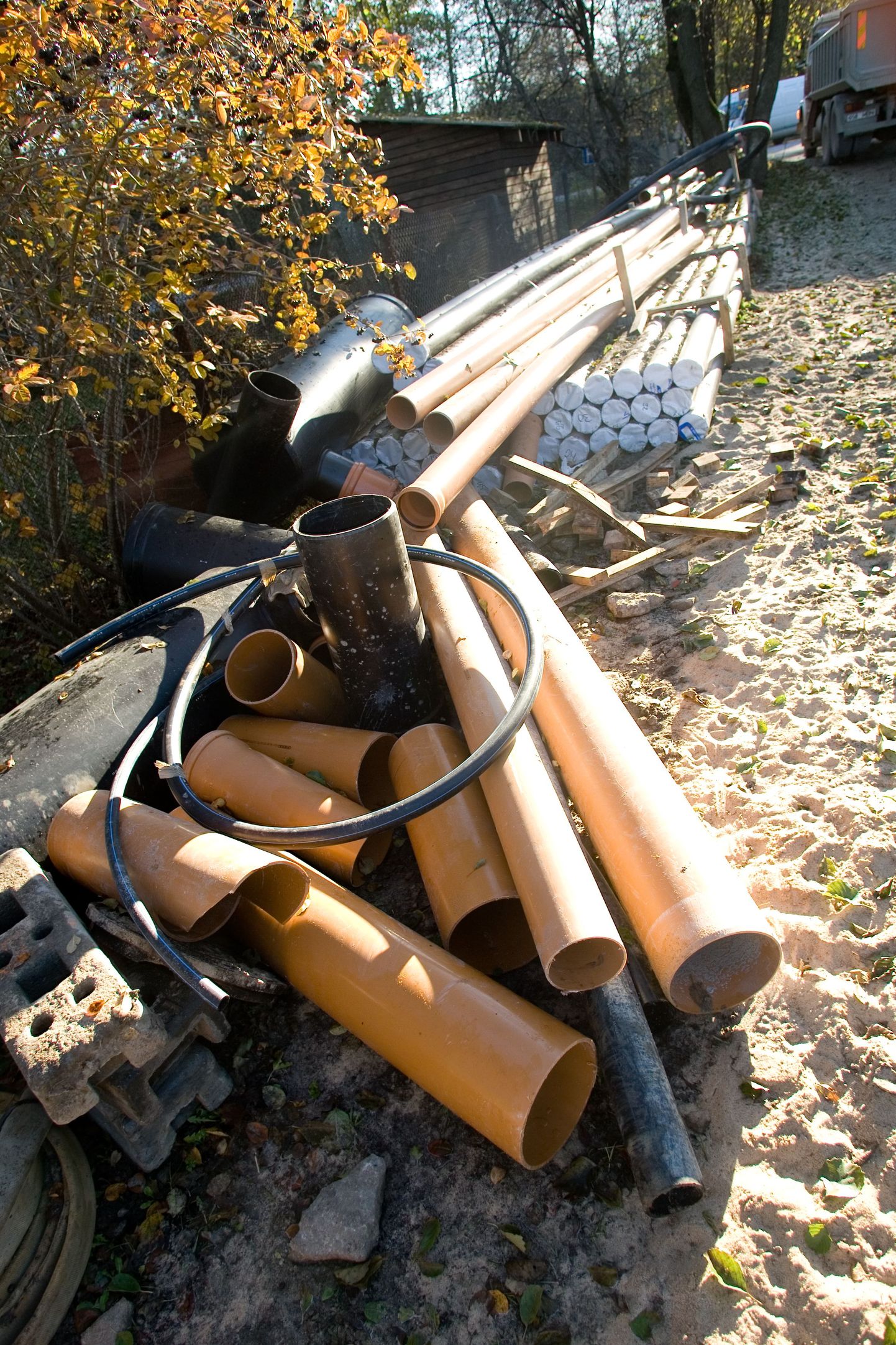 Водопроводные трубы. Снимок иллюстративный