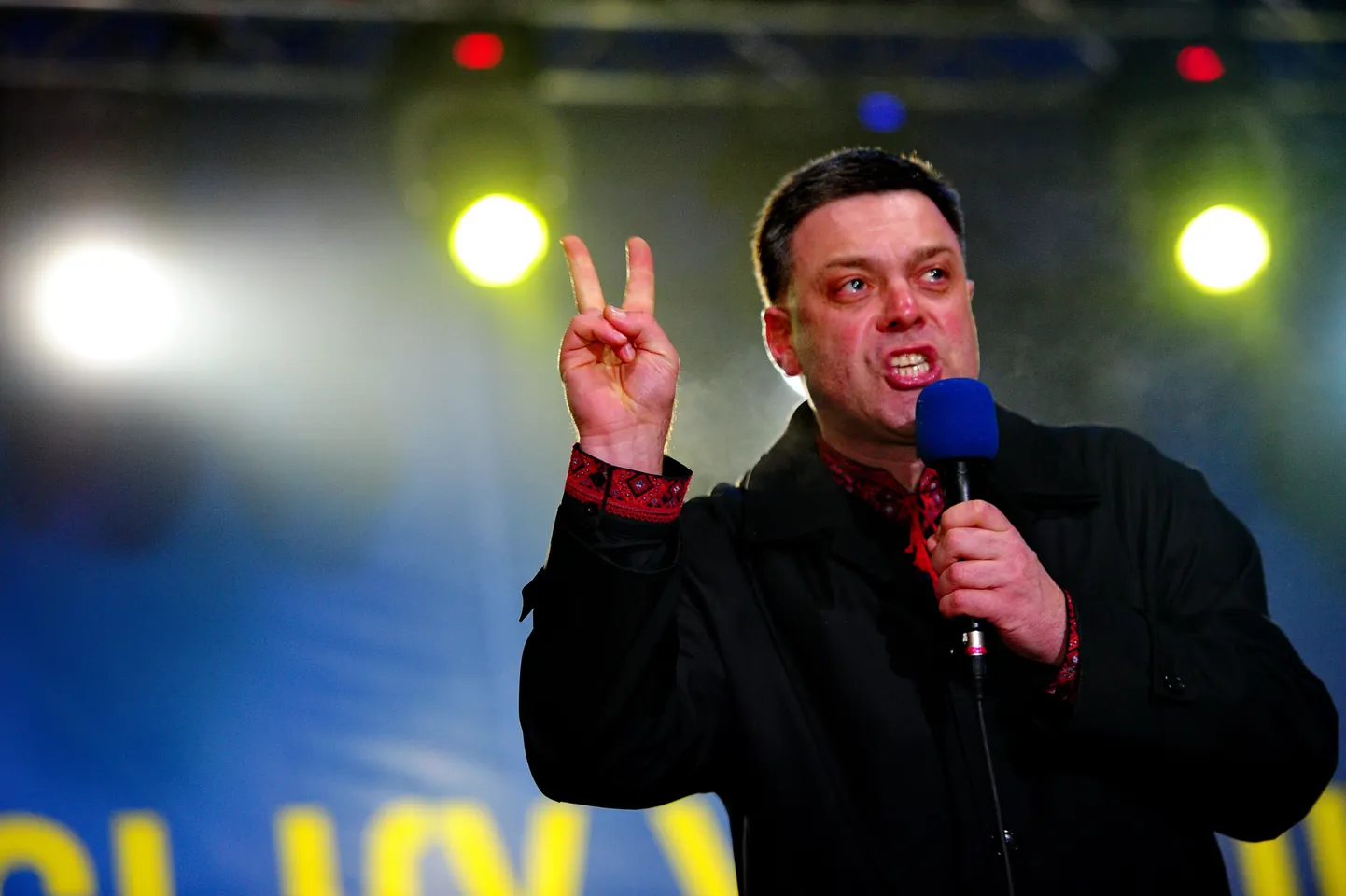 Svoboda juht Oleh Tjahnõbok.