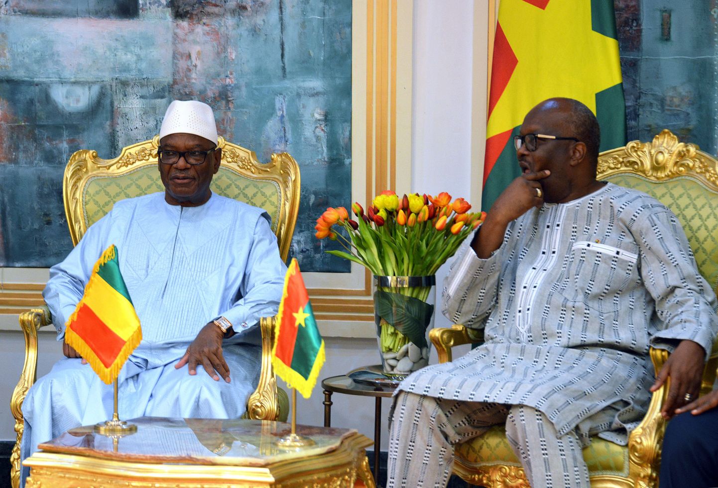 Mali president Ibrahim Boubacar Keita ja Burkina Faso president Roch Marc Christian Kabore.