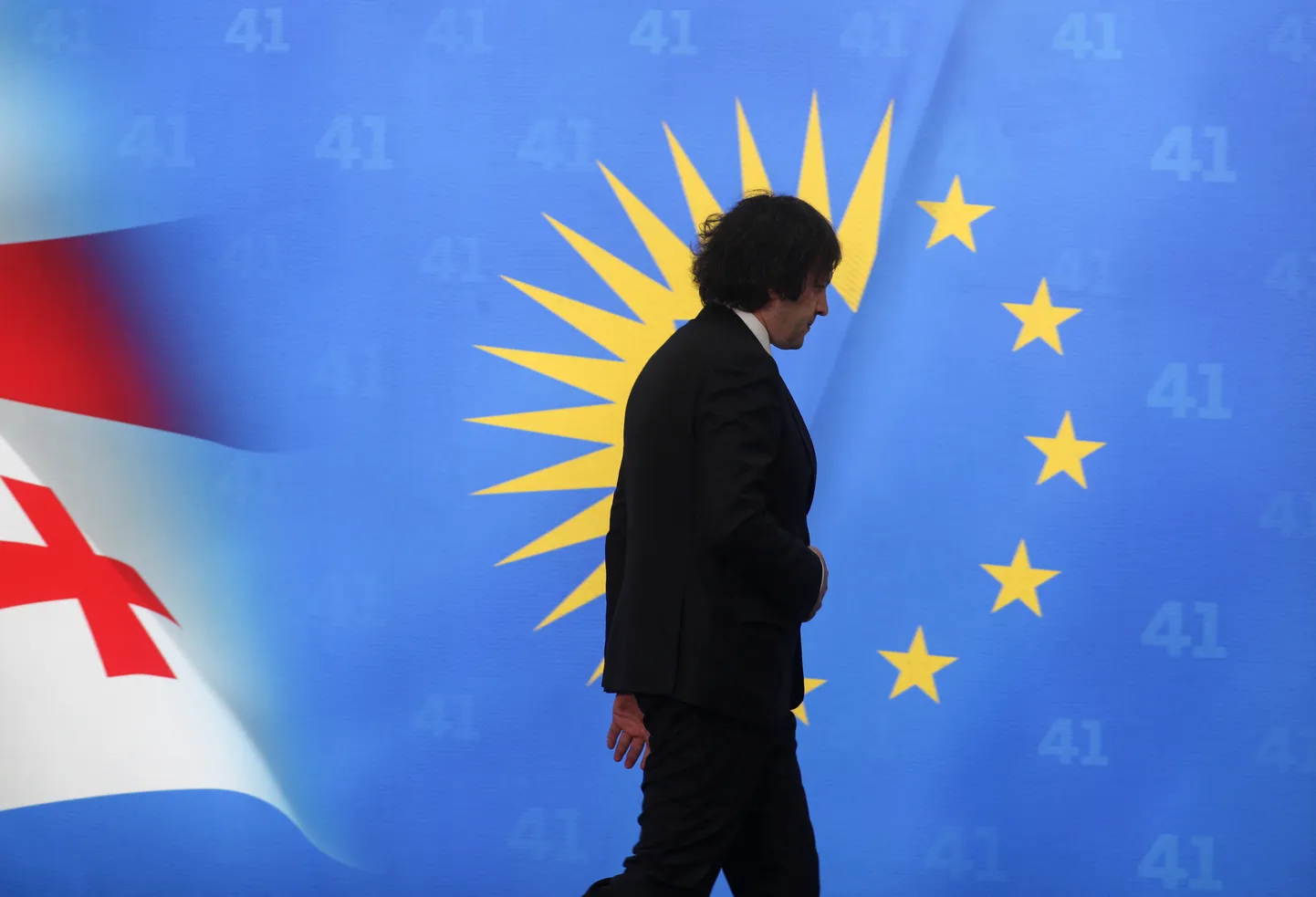 Gruusia peaminister Irakli Kobakhidze pressikonverentsil 28. novembril 2024. aastal.
