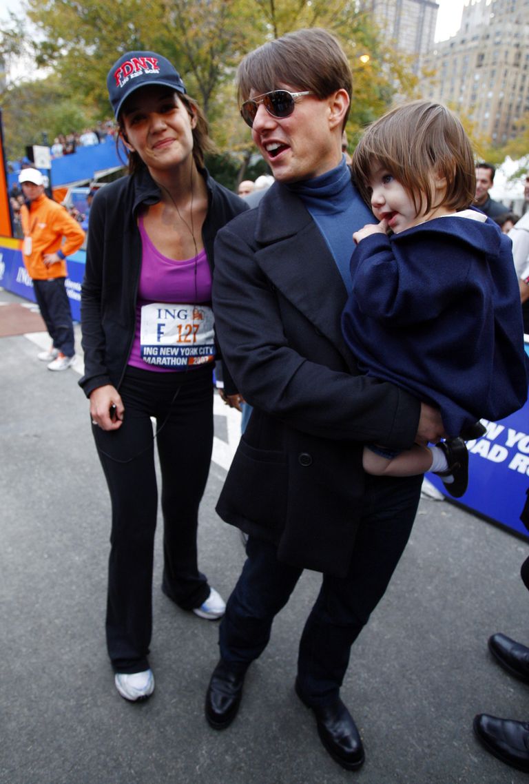 Katie Holmes, Tom Cruise ja tütar Suri Cruise 2007. aastal.