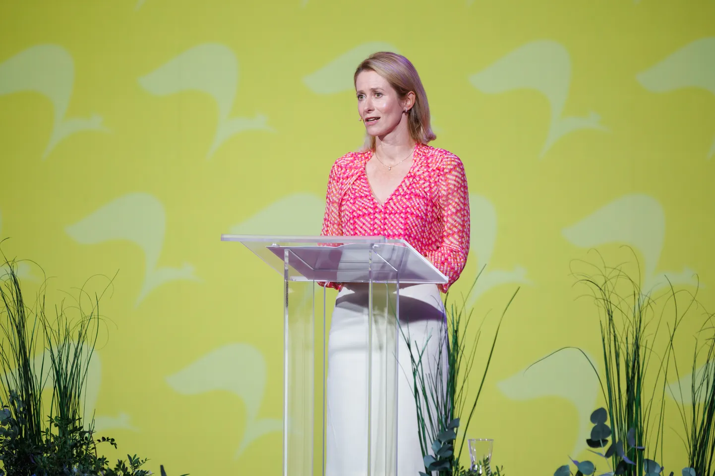 Kaja Kallas Reformierakonna üldkogul, kus valiti erakonna uueks esimeheks Kristen Michal.