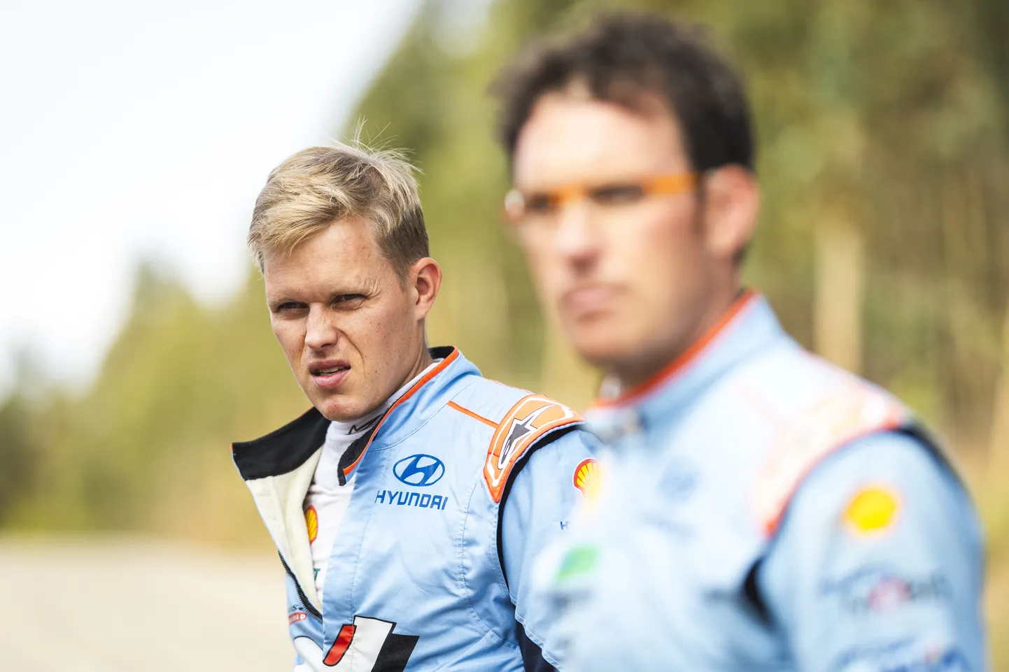 Ott Tänak (vasakul) ja Thierry Neuville.