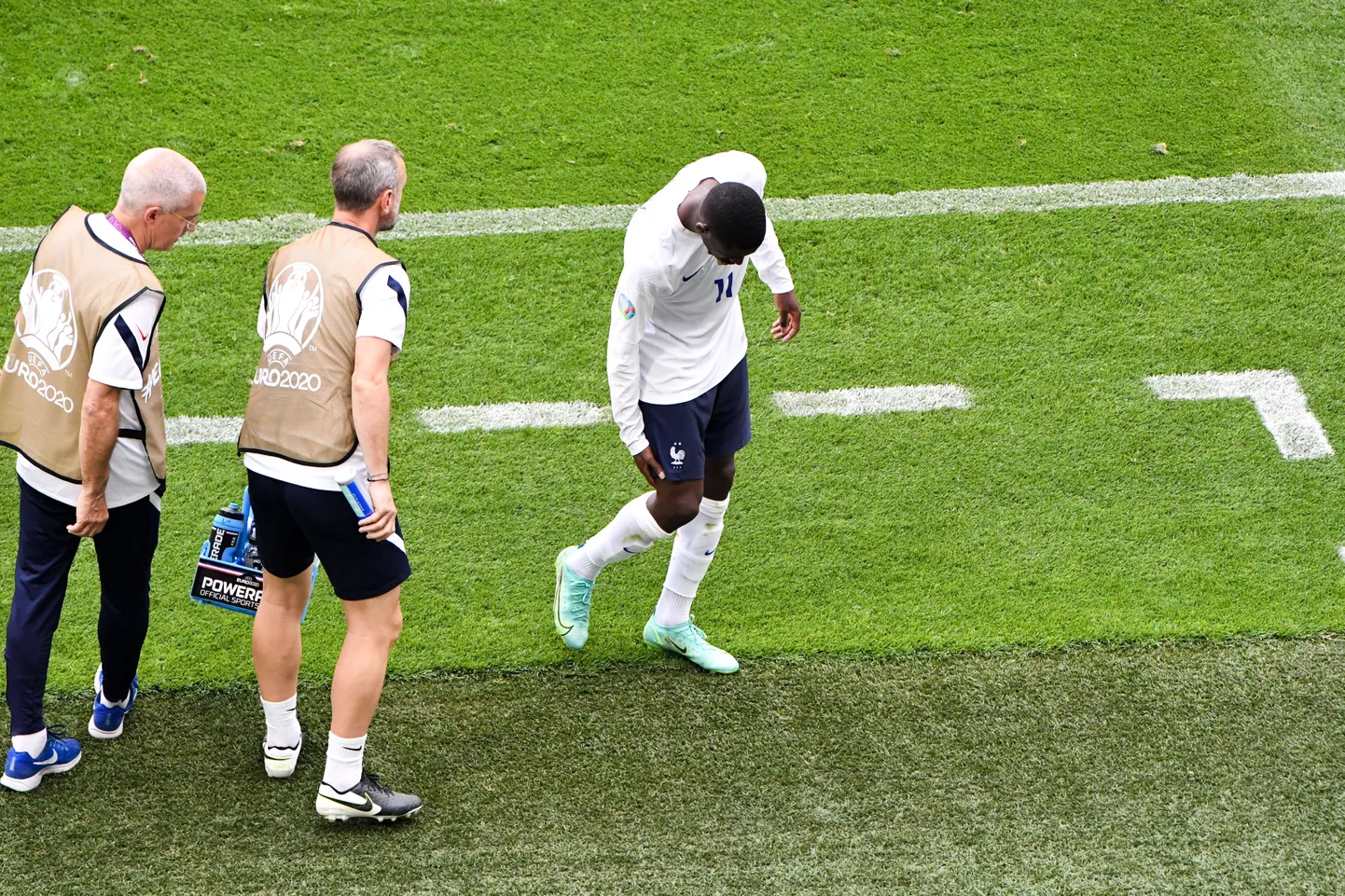Ousmane Dembele sai vigastada EM-mängus Ungari vastu.