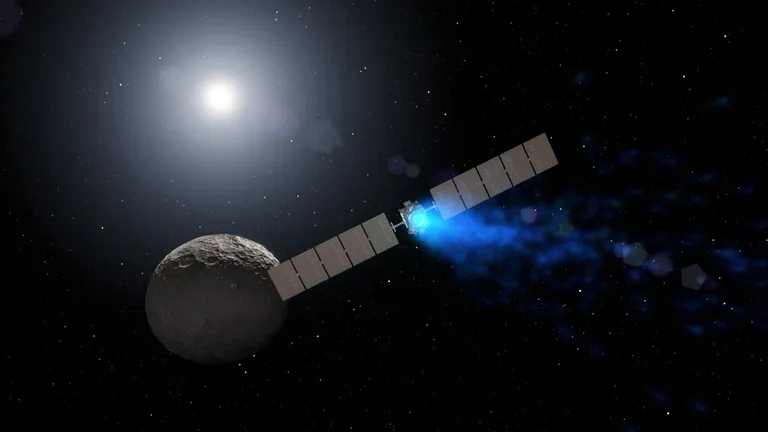 NASA kunstniku arvutijoonistus kääbusplaneet Ceresest ja sond Dawnist / Reuters/AFP/AP/SCANPIX