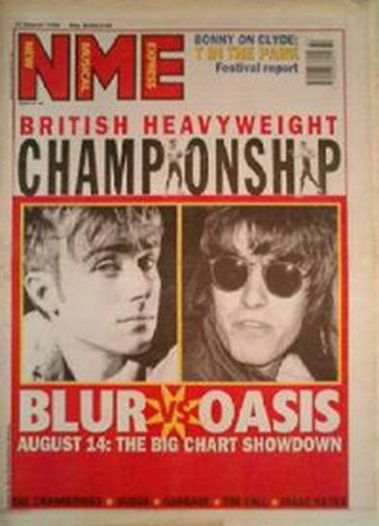 Žurnāla "NME" 1994.gada numurs, kas vēsta par britpopa kara sākumu 