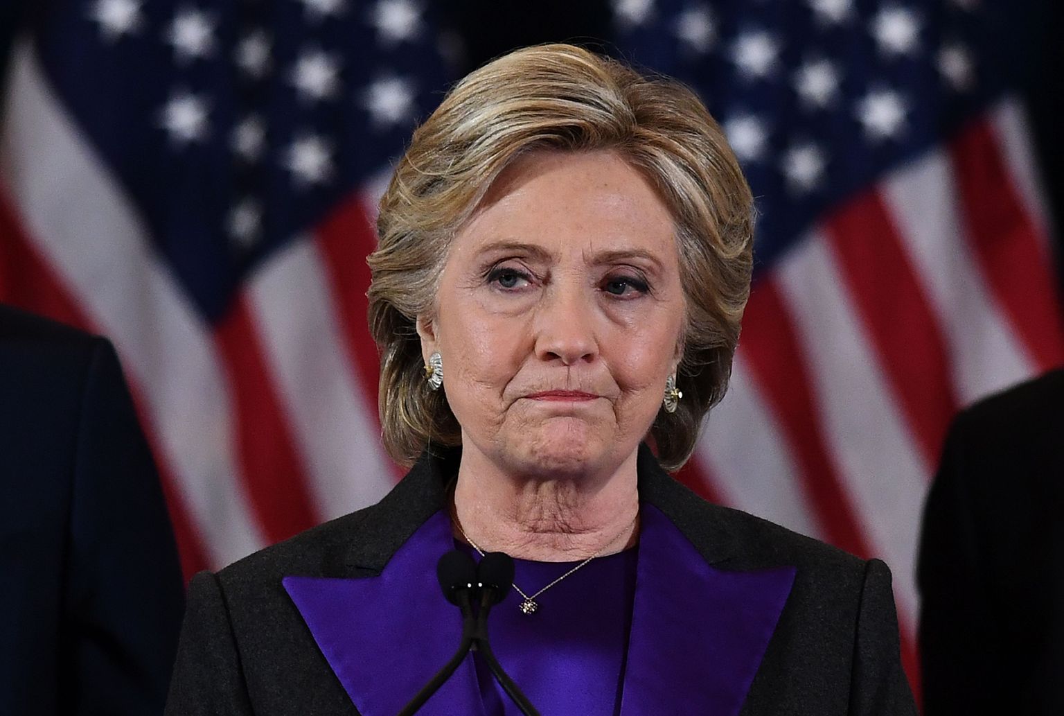 Demokraatide presidendikandidaat Hillary Clinton peale valimiskaotust.