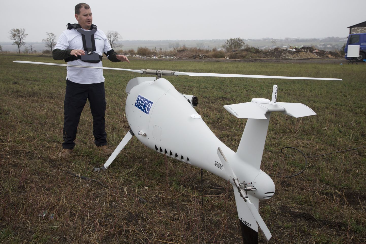 OSCE drooni katsetamine Mariupolis.